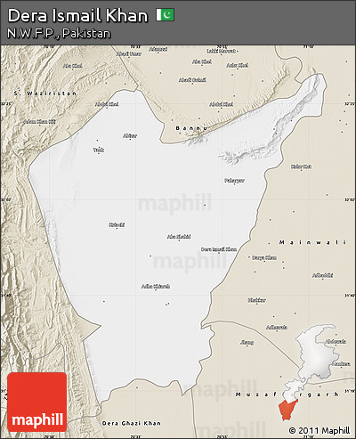 Classic Style Map of Dera Ismail Khan