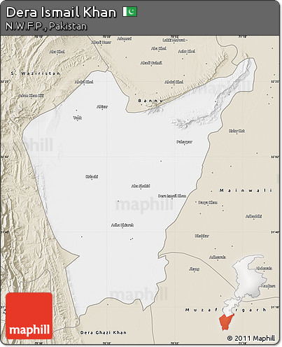 Classic Style Map of Dera Ismail Khan