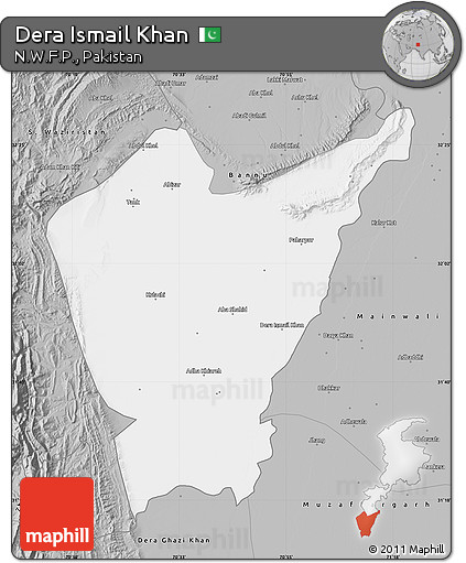Gray Map of Dera Ismail Khan