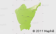 Physical Map of Dera Ismail Khan, cropped outside