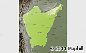 Physical Map of Dera Ismail Khan, darken, semi-desaturated