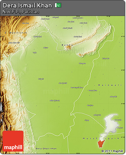 Physical Map of Dera Ismail Khan