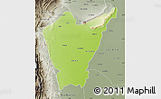 Physical Map of Dera Ismail Khan, semi-desaturated