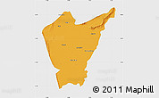 Political Map of Dera Ismail Khan, single color outside