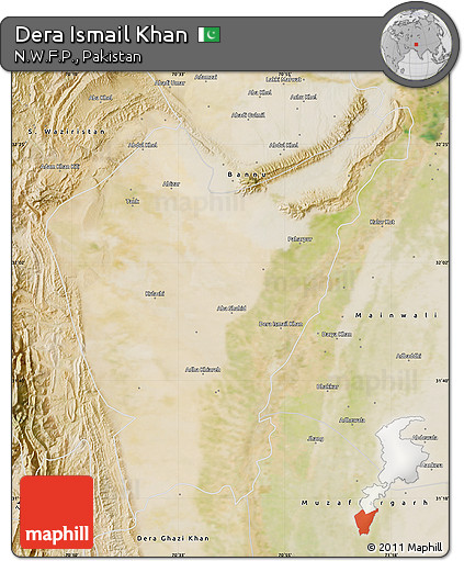 Satellite Map of Dera Ismail Khan