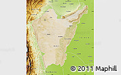 Satellite Map of Dera Ismail Khan, physical outside