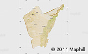 Satellite Map of Dera Ismail Khan, single color outside