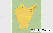 Savanna Style Map of Dera Ismail Khan, single color outside