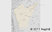 Shaded Relief Map of Dera Ismail Khan, desaturated