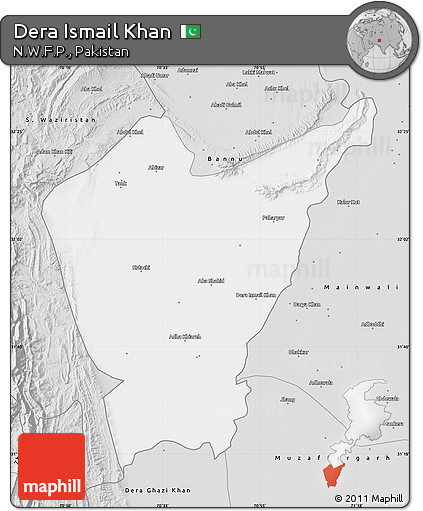 Silver Style Map of Dera Ismail Khan