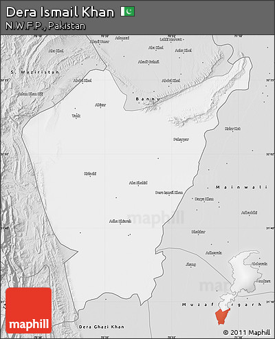 Silver Style Map of Dera Ismail Khan