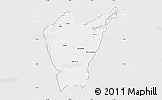 Silver Style Map of Dera Ismail Khan, single color outside