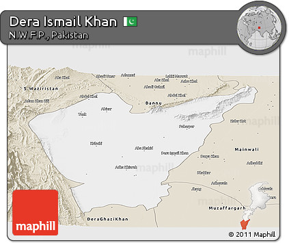 Classic Style Panoramic Map of Dera Ismail Khan