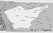 Gray Panoramic Map of Dera Ismail Khan