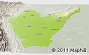 Physical Panoramic Map of Dera Ismail Khan, lighten, semi-desaturated