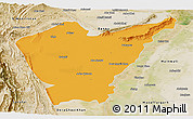 Political Panoramic Map of Dera Ismail Khan, satellite outside