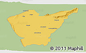 Savanna Style Panoramic Map of Dera Ismail Khan, single color outside