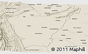 Shaded Relief Panoramic Map of Dera Ismail Khan