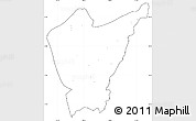 Blank Simple Map of Dera Ismail Khan, cropped outside, no labels