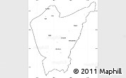 Blank Simple Map of Dera Ismail Khan, cropped outside