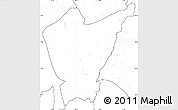 Blank Simple Map of Dera Ismail Khan, no labels