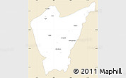 Classic Style Simple Map of Dera Ismail Khan, single color outside