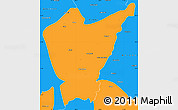 Political Simple Map of Dera Ismail Khan