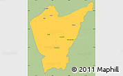 Savanna Style Simple Map of Dera Ismail Khan, single color outside