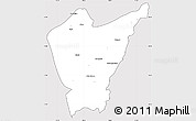 Silver Style Simple Map of Dera Ismail Khan, cropped outside