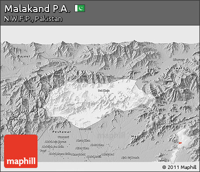 Gray 3D Map of Malakand P.A.