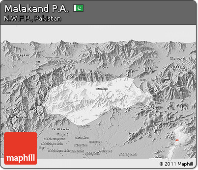 Gray 3D Map of Malakand P.A.
