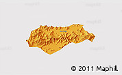 Political 3D Map of Malakand P.A., cropped outside