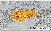 Political 3D Map of Malakand P.A., lighten, desaturated
