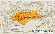 Political 3D Map of Malakand P.A., shaded relief outside