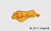 Political 3D Map of Malakand P.A., single color outside