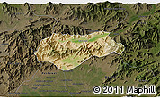 Satellite 3D Map of Malakand P.A., darken
