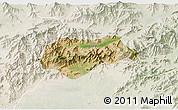 Satellite 3D Map of Malakand P.A., lighten