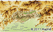 Satellite 3D Map of Malakand P.A., physical outside