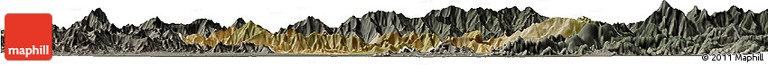 Satellite Horizon Map of Malakand P.A., darken, semi-desaturated