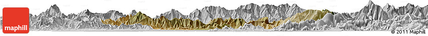 Satellite Horizon Map of Malakand P.A., lighten, desaturated