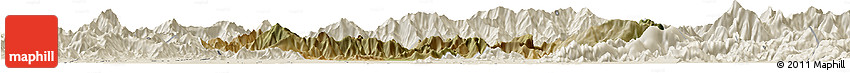 Satellite Horizon Map of Malakand P.A., shaded relief outside