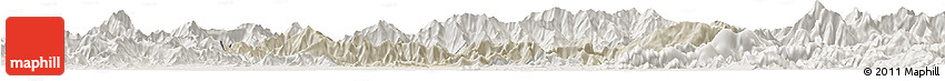 Shaded Relief Horizon Map of Malakand P.A., lighten