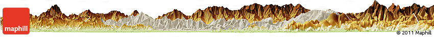 Shaded Relief Horizon Map of Malakand P.A., physical outside