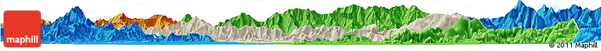 Shaded Relief Horizon Map of Malakand P.A., political outside