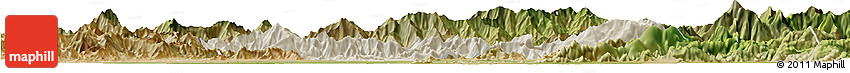 Shaded Relief Horizon Map of Malakand P.A., satellite outside