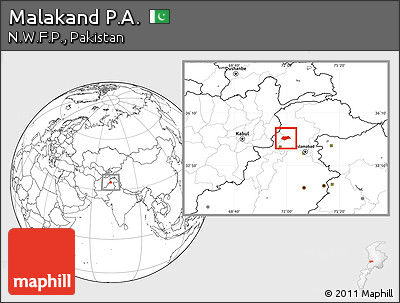 Blank Location Map of Malakand P.A.