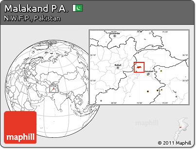 Blank Location Map of Malakand P.A.