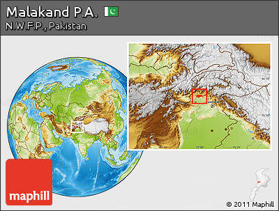 Physical Location Map of Malakand P.A.