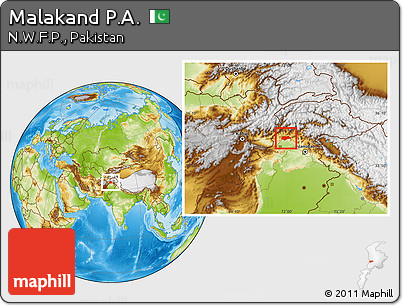 Physical Location Map of Malakand P.A.