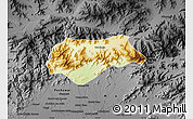 Physical Map of Malakand P.A., darken, desaturated